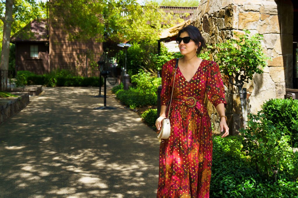 business branding photo of a tour guide strolling around Napa Valley