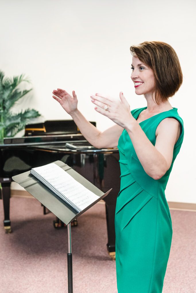 brand photo of a vocal coach in action